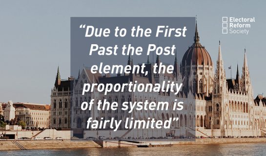Due to the First Past the Post element, the proportionality of the system is fairly limited