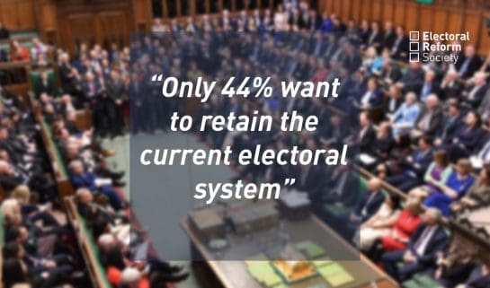 Only 44 percent want to retain the current electoral system