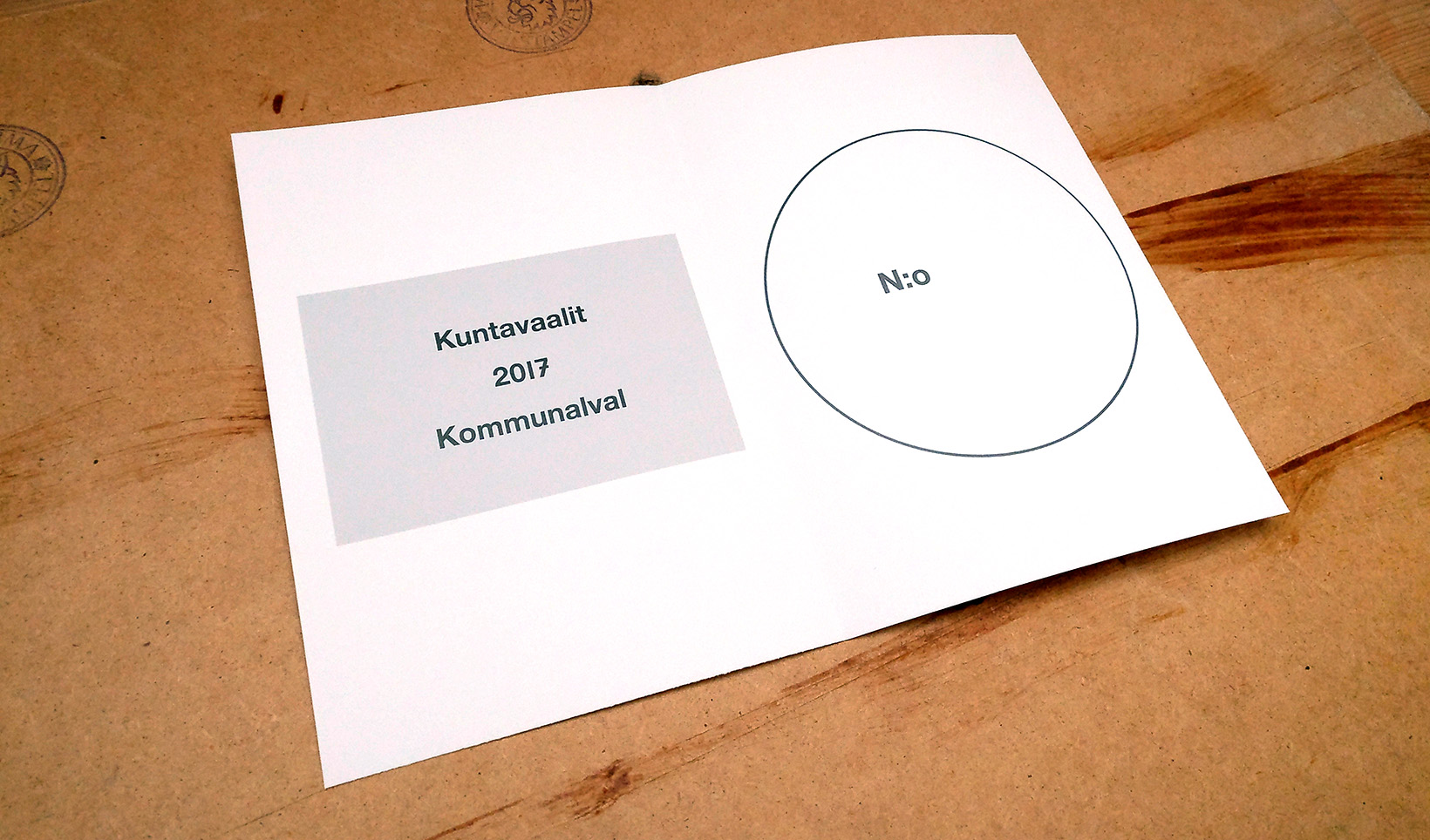 Finnish Ballot Paper