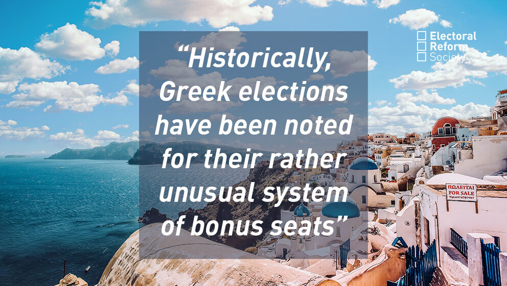 Historically Greek elections have been noted for their rather unusual system of bonus seats