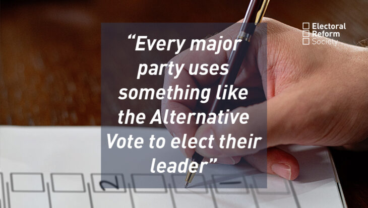 Every major party uses something like the Alternative Vote to elect their leader