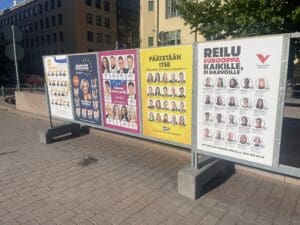 Election posters in Finland
