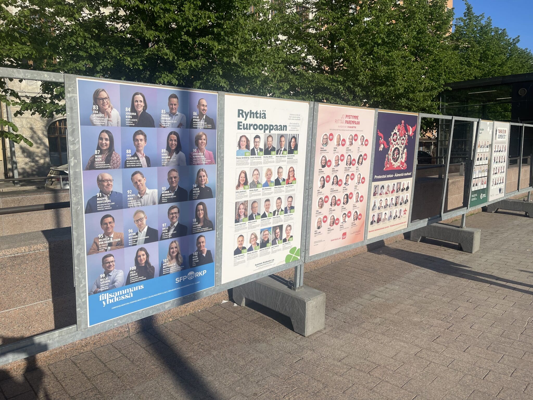 Election posters in Finland