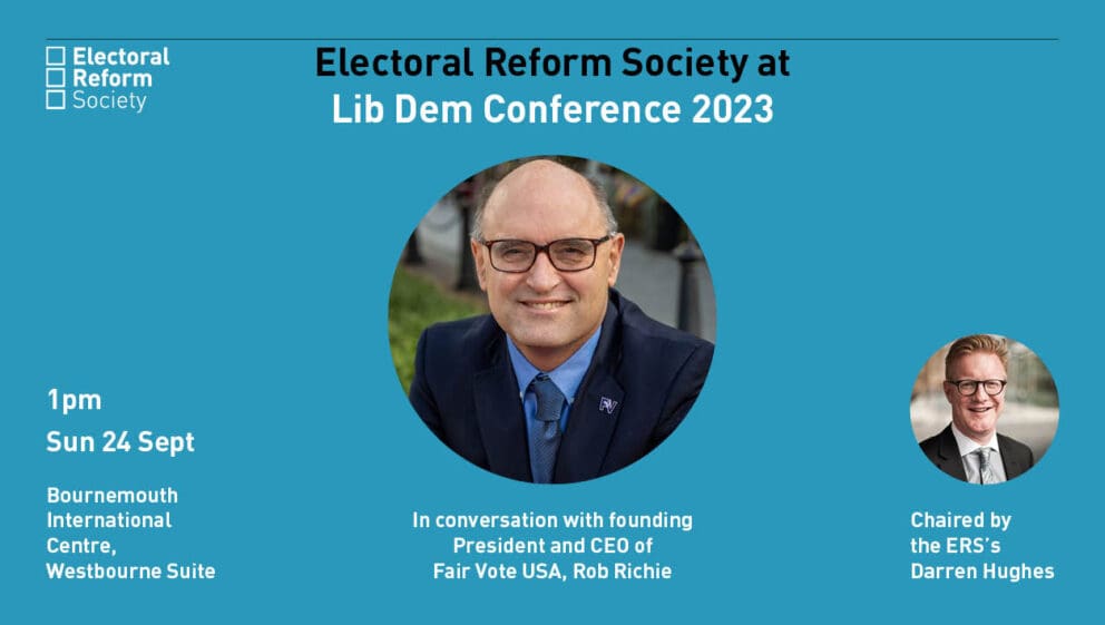 In conversation with founding President and CEO of Fair Vote USA, Rob Richie.
