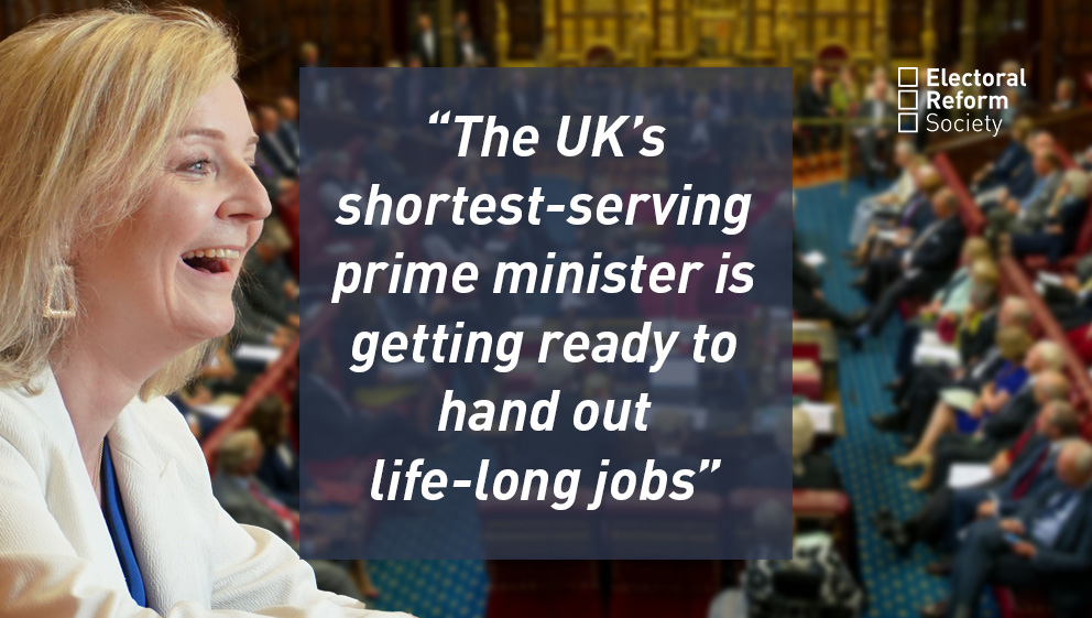 The UK’s shortest-serving prime minister is getting ready to hand out life-long jobs