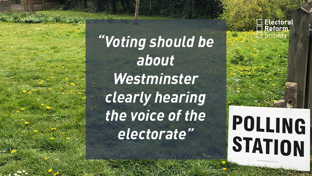 Voting should be about Westminster clearly hearing the voice of the electorate