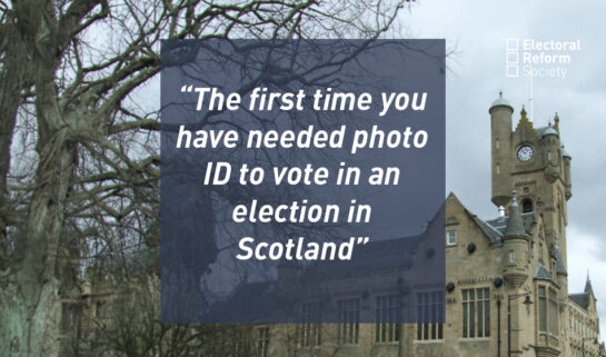 The first time you have needed photo ID to vote in an election in Scotland