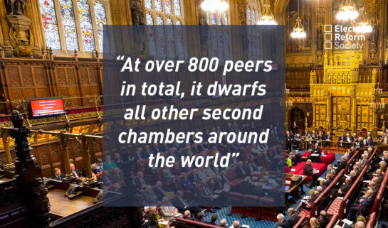 At over 800 peers in total, it dwarfs all other second chambers around the world