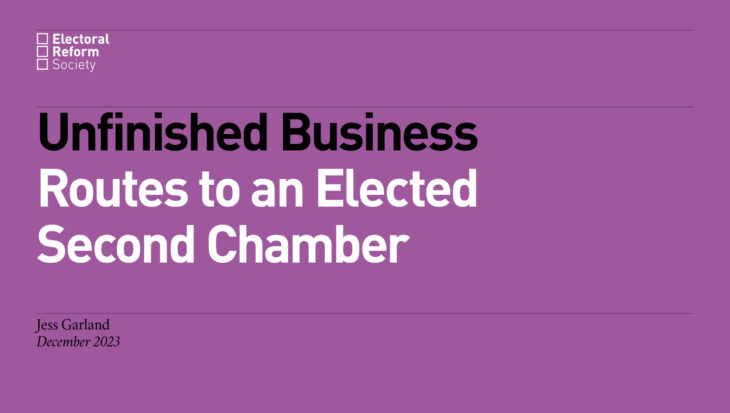 Unfinished Business Routes to an Elected Second Chamber