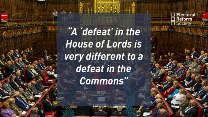 A ‘defeat’ in the House of Lords is very different to a defeat in the Commons