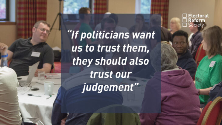 If politicians want us to trust them they should also trust our judgement