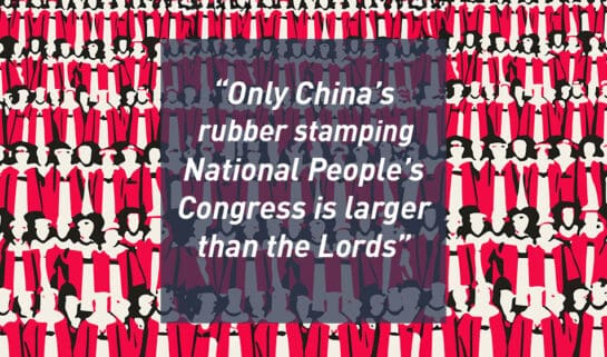 Only Chinas rubber stamping National Peoples Congress is larger than the Lords