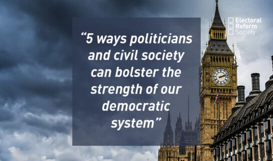 5 ways politicians and civil society can bolster the strength of our democratic system