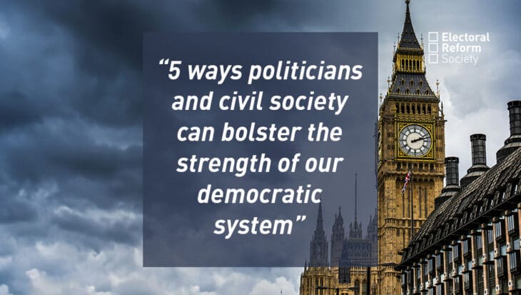 5 ways politicians and civil society can bolster the strength of our democratic system