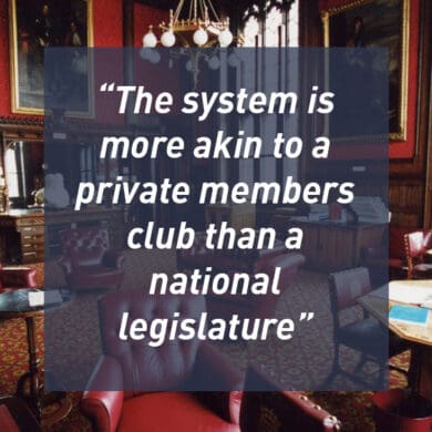 The system is more akin to a private members club than a national legislature