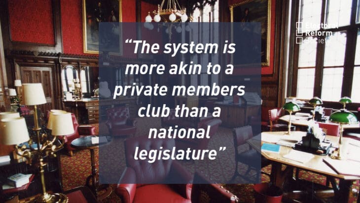 The system is more akin to a private members club than a national legislature