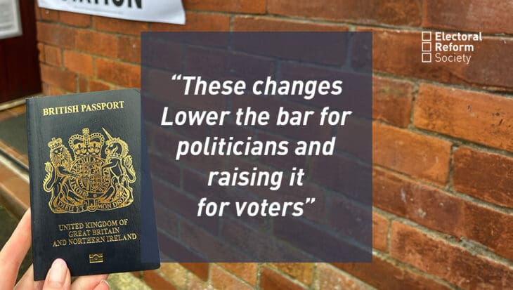 These changes Lower the bar for politicians and raising it for voters